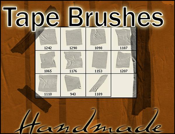 TapeBrushes by crimecontrol photoshop resource collected by psd-dude.com from deviantart