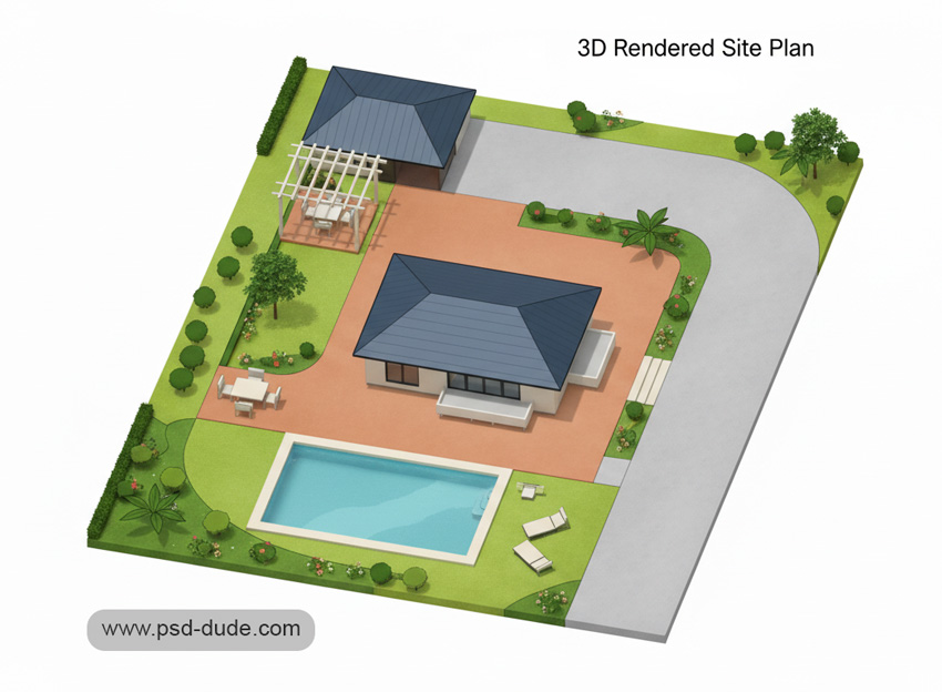 Rendered Site Plan