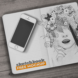 Sketchbook Mockup Free PSD psd-dude.com Resources