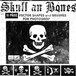 Skull and Bones Brushes and Vector for Photoshop psd-dude.com Resources