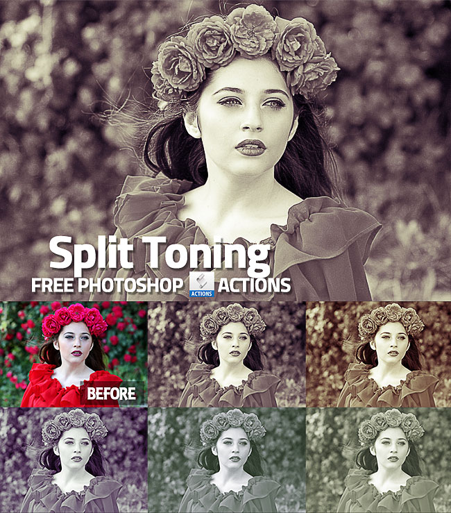 split tone effect Photoshop action free download