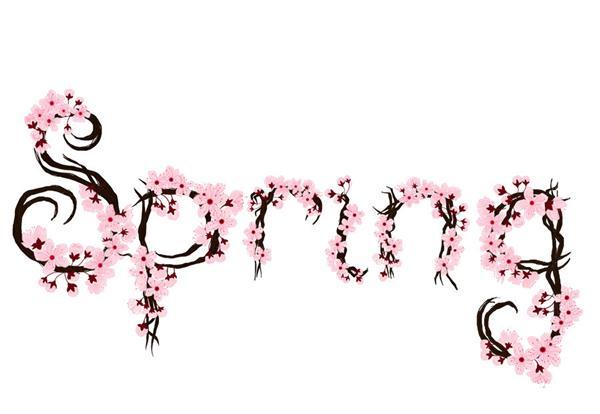 Blossom Tree Spring Typography