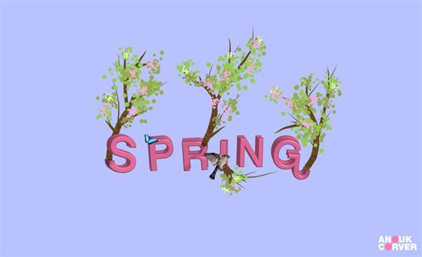 Cute Spring Inspired Typography
