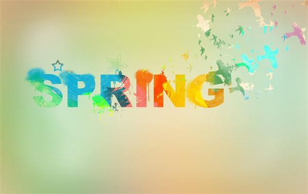 Spring Watercolor Typography