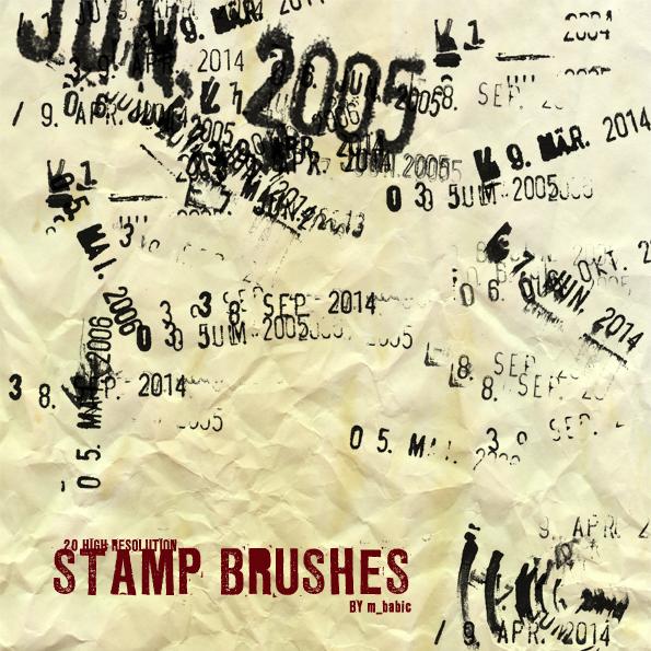 20 highresstamp brushes by jonas013 photoshop resource collected by psd-dude.com from deviantart
