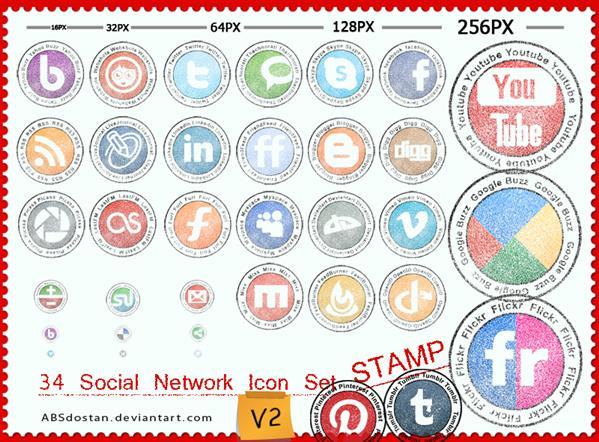 Free Stamp Social Network Icons