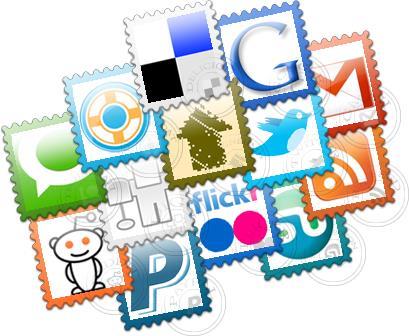 Social Post Stamps Free Icon Set