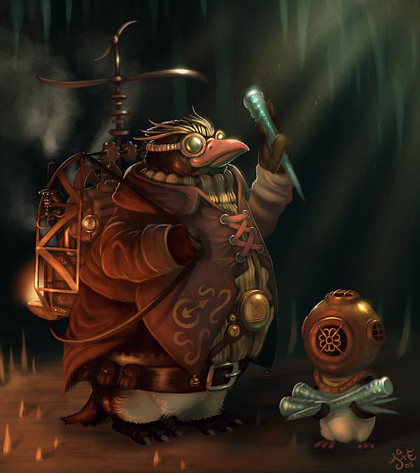 Steampunk
 Penguin Professor by einen photoshop resource collected by psd-dude.com from deviantart