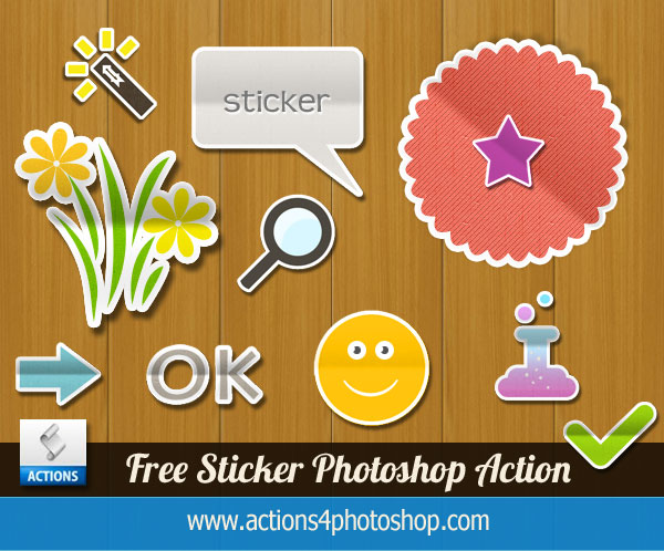 Sticker Action Photoshop