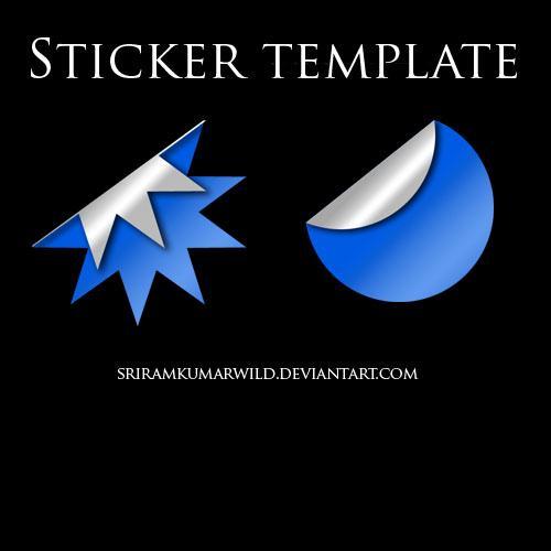 Glossy Sticker Template PSD