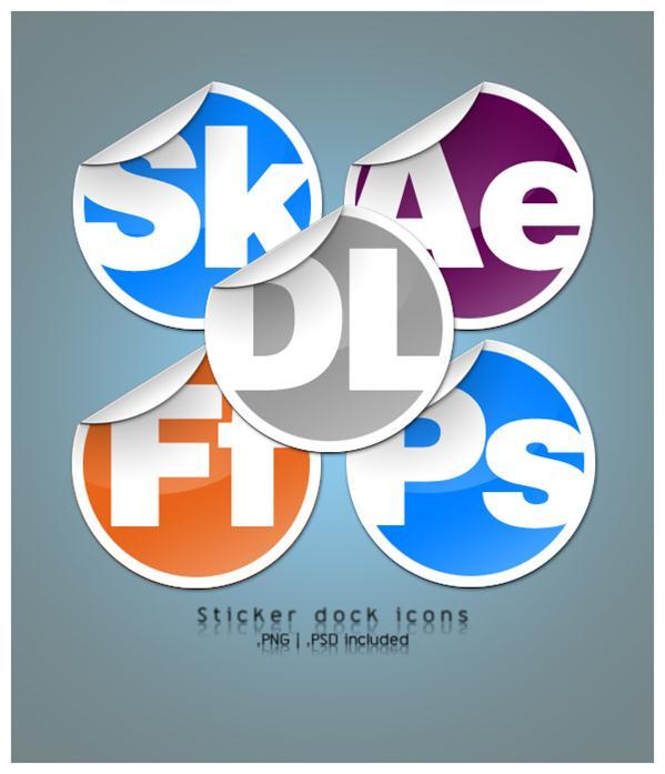Sticker PSD Dock Icons