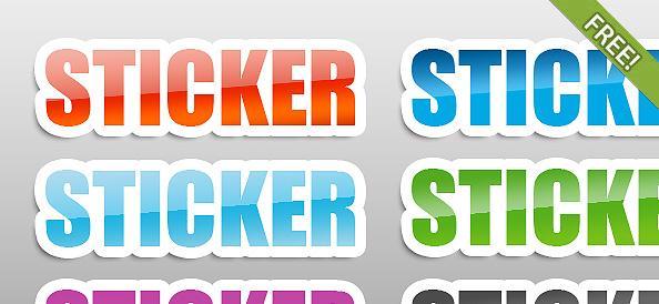 8 free sticker photoshop styles