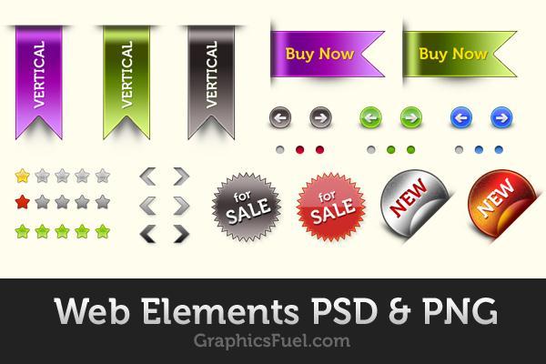 Sticker and Ribbon PSD
