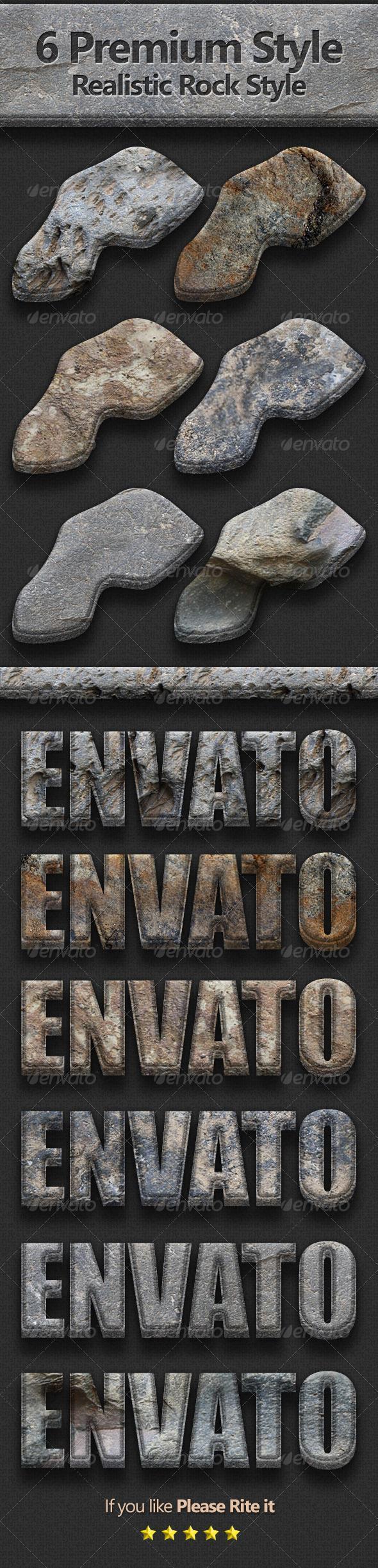 3D Realistic Stone Photoshop Text Styles