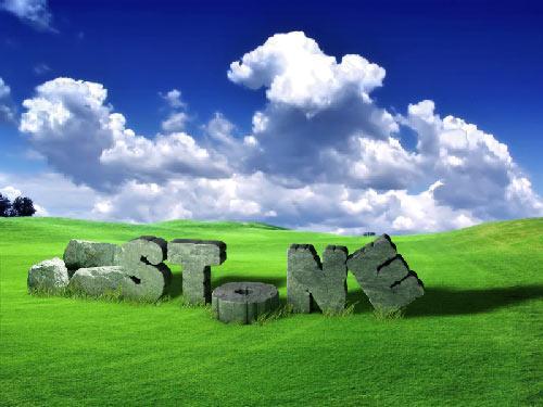 Cracked 3d Stone text effect with Photoshop and Cinema 4d