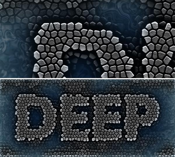 Create a Stone Text inside Water in Photoshop