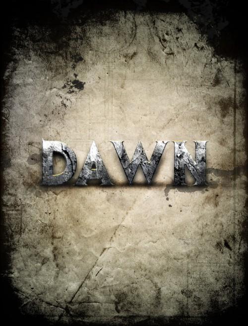 Dawn of war style concrete text effect in Photoshop