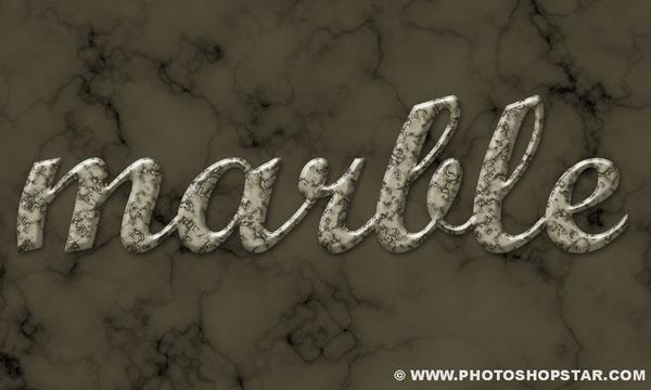 Marble stone text effect in Photoshop