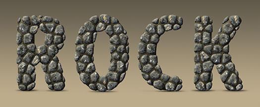 Realistic Rock and Stone Text Effect in Photoshop