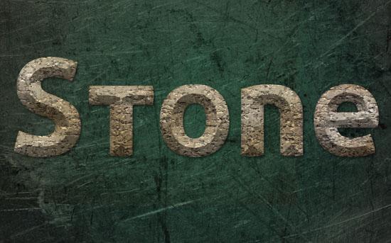 Realistic stone text effect Photoshop tutorial