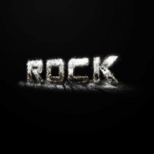 Snowy rock text effect in Photoshop