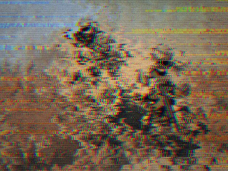 VHS Glitch Background