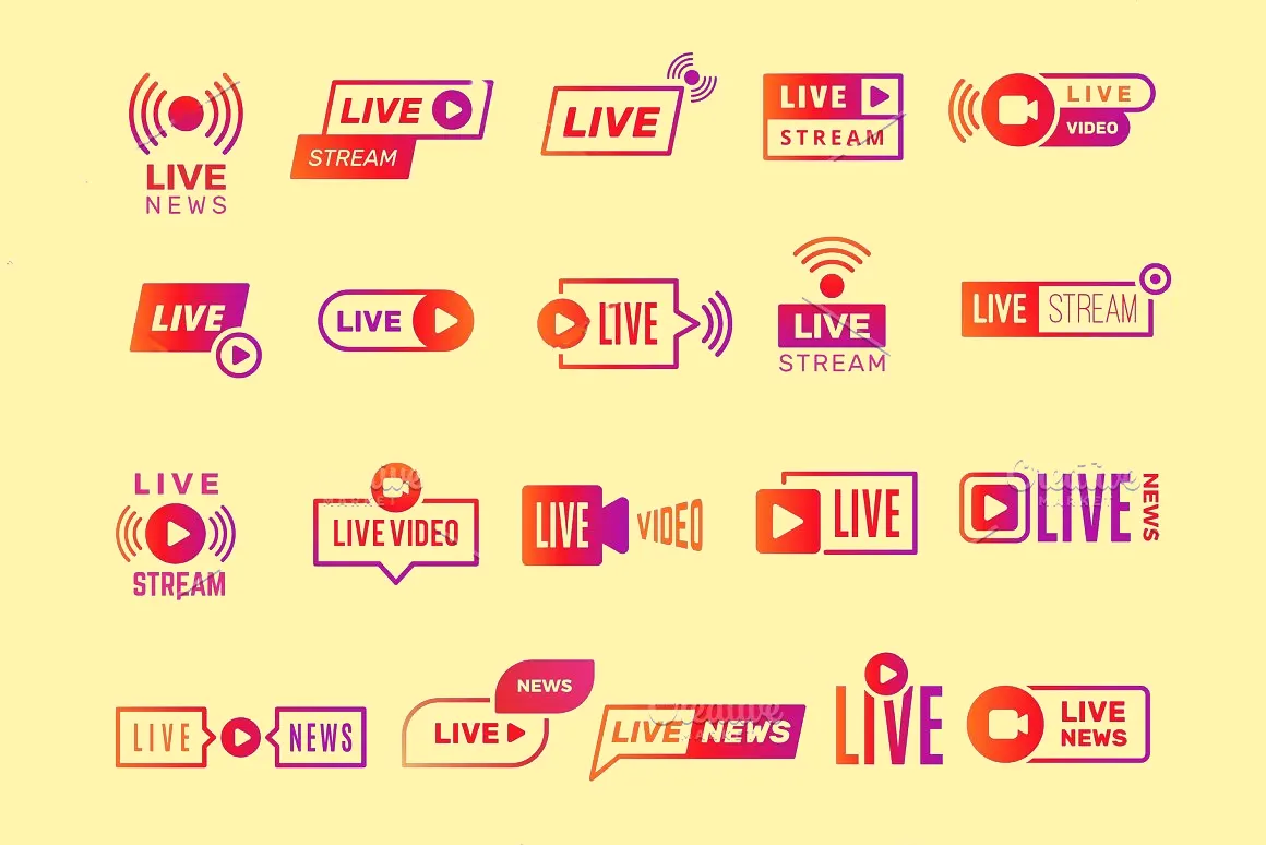 Live Stream Badges & Icons