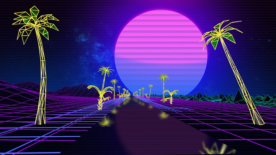 Retrowave Streaming Background