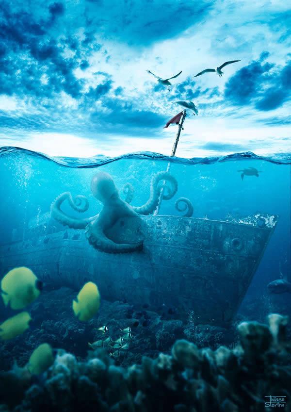Realistic Underwater Scene in Photoshop