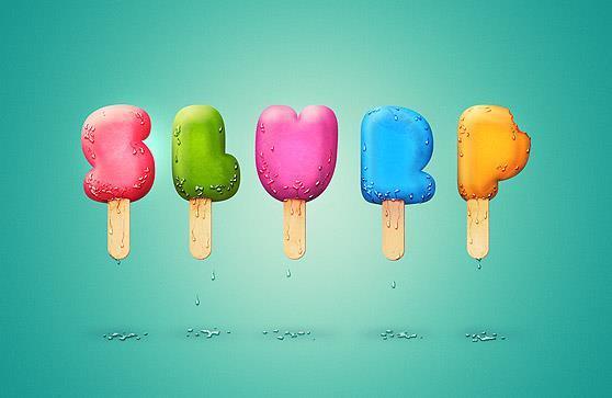 create an ice cream typography in photoshop