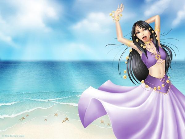 Draw a Girl on a Sandy Beach in Photoshop