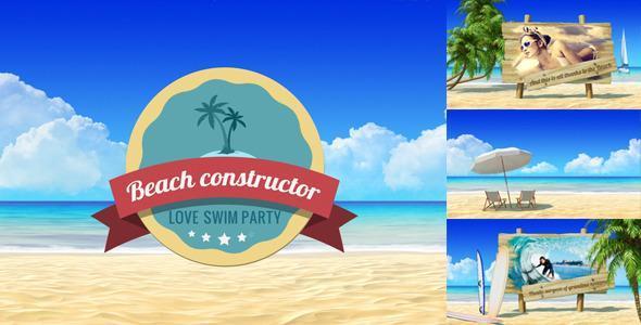 Summer Beach Video Displays for Vacation Travel Theme