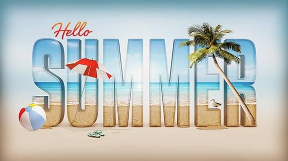 Summer Inspired 3D Text Effect in Photoshop