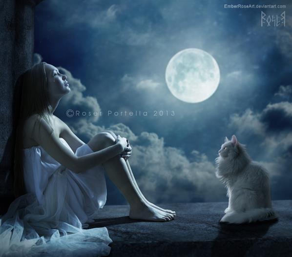 Moon tears Photo Manipulation