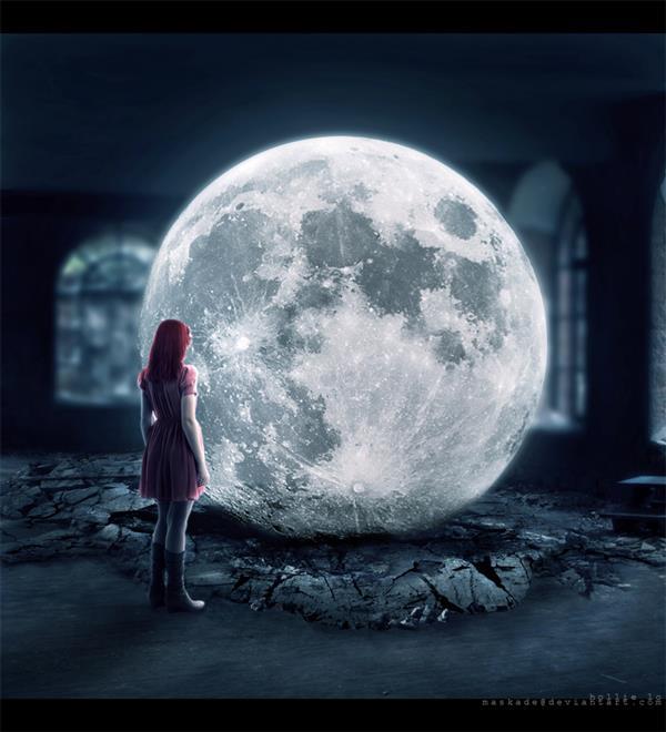 Once in a blue moon Photo Manipulation