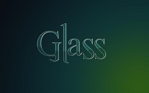 Glass Text Style PSD - Free