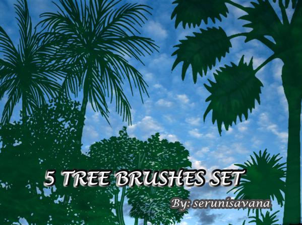 5
 Tree Brushes by serunisavana photoshop resource collected by psd-dude.com from deviantart