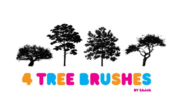 Tree
 Brushes by Sajja photoshop resource collected by psd-dude.com from deviantart