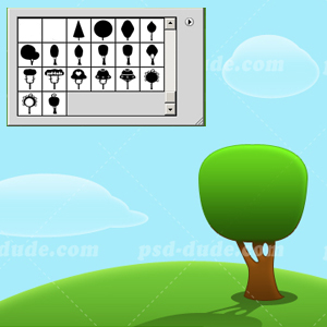 Photoshop <span class='searchHighlight'>Tree</span> Shapes psd-dude.com Resources