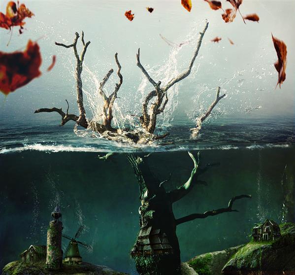 UnderWater Sunken Trees Landscape