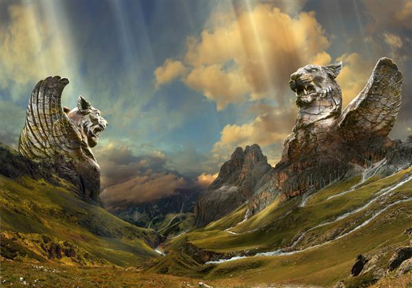 Mystery Statue Valley Photo Manipulation