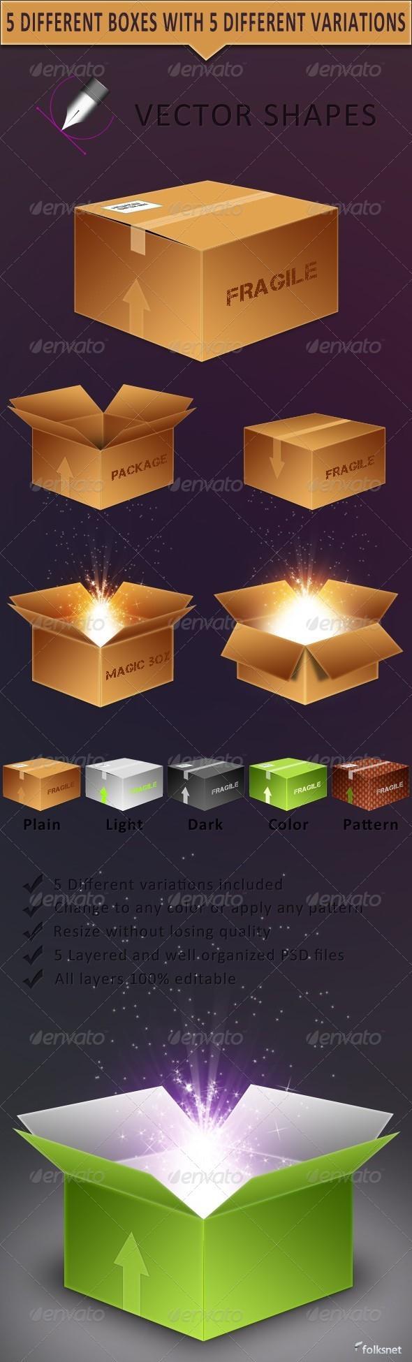 Vector Box with Premium PSD Download