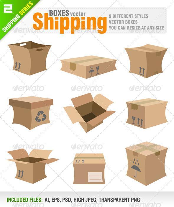 Shipping Box PSD Premium File Download