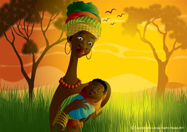 African Mommy by ud120182 photoshop resource collected by psd-dude.com from deviantart
