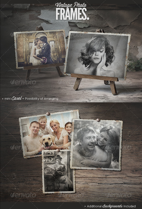 Vintage Photo Frame Photoshop Mockup