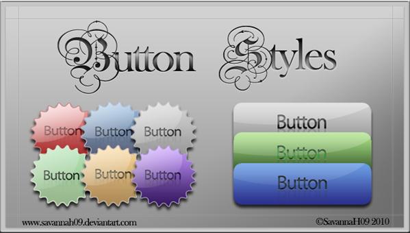 Button
 Styles by SavannaH09 photoshop resource collected by psd-dude.com from deviantart