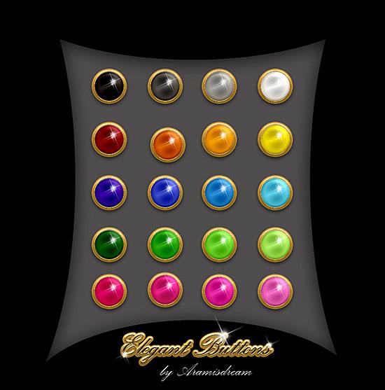 Elegant
 Button by Aramisdream photoshop resource collected by psd-dude.com from deviantart