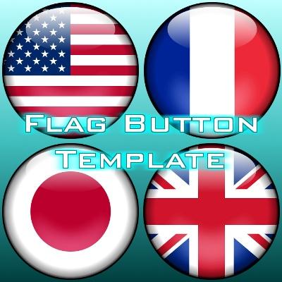 Flag
 Button Template by SpyHunter89 photoshop resource collected by psd-dude.com from deviantart