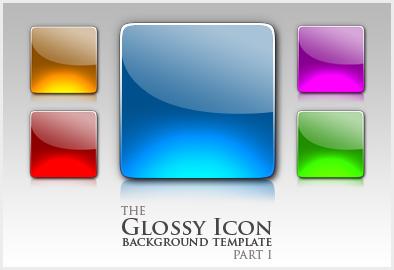 Glossy
 Icon template part I by niccey photoshop resource collected by psd-dude.com from deviantart