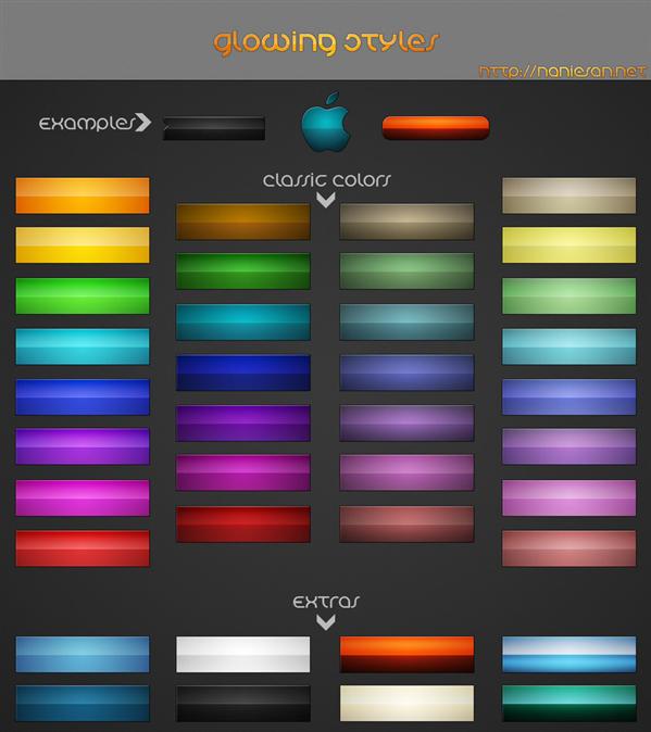 Glowing
 Styles by Nanie-nyo photoshop resource collected by psd-dude.com from deviantart
